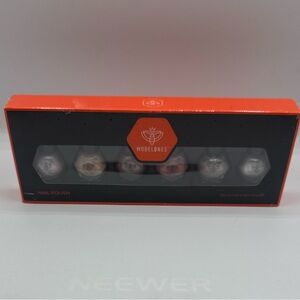 Nail Polish Set, 6 Colors Pearl White Pink Nude Mini Nail Polish Set